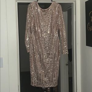 Rose Gold Midi Dress